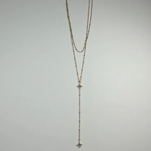 Dainty Delicate LayereClover Collarbone Lariat Style Hypoallergenic Necklace - Picture 11 of 13